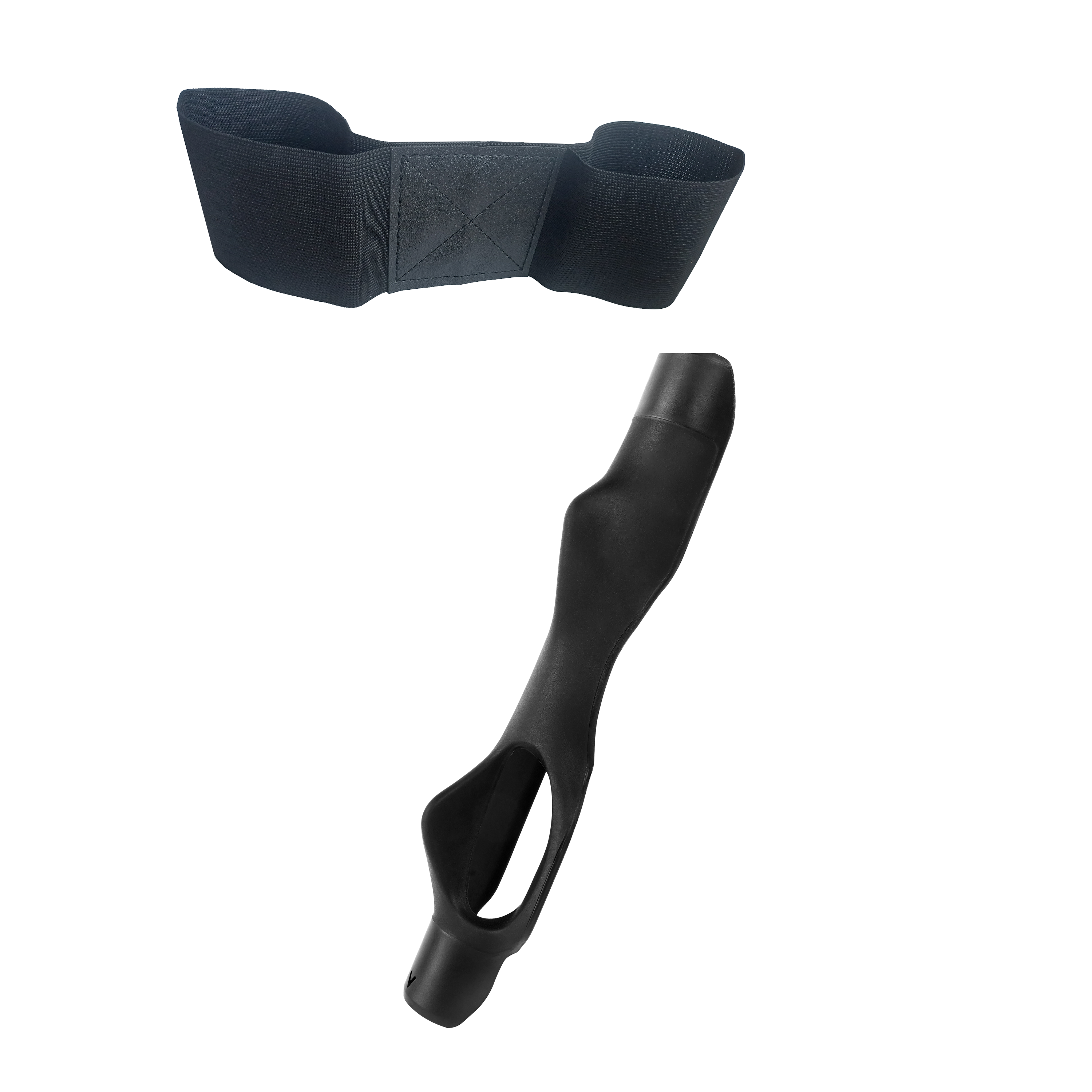Golf Grip Swing Training Aid & Arm Band Training Aid Kit (Black)